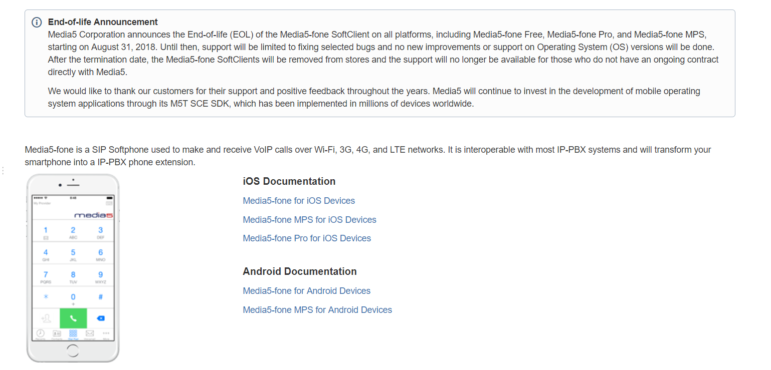 Media5-fone Docs Media5-fone Docs