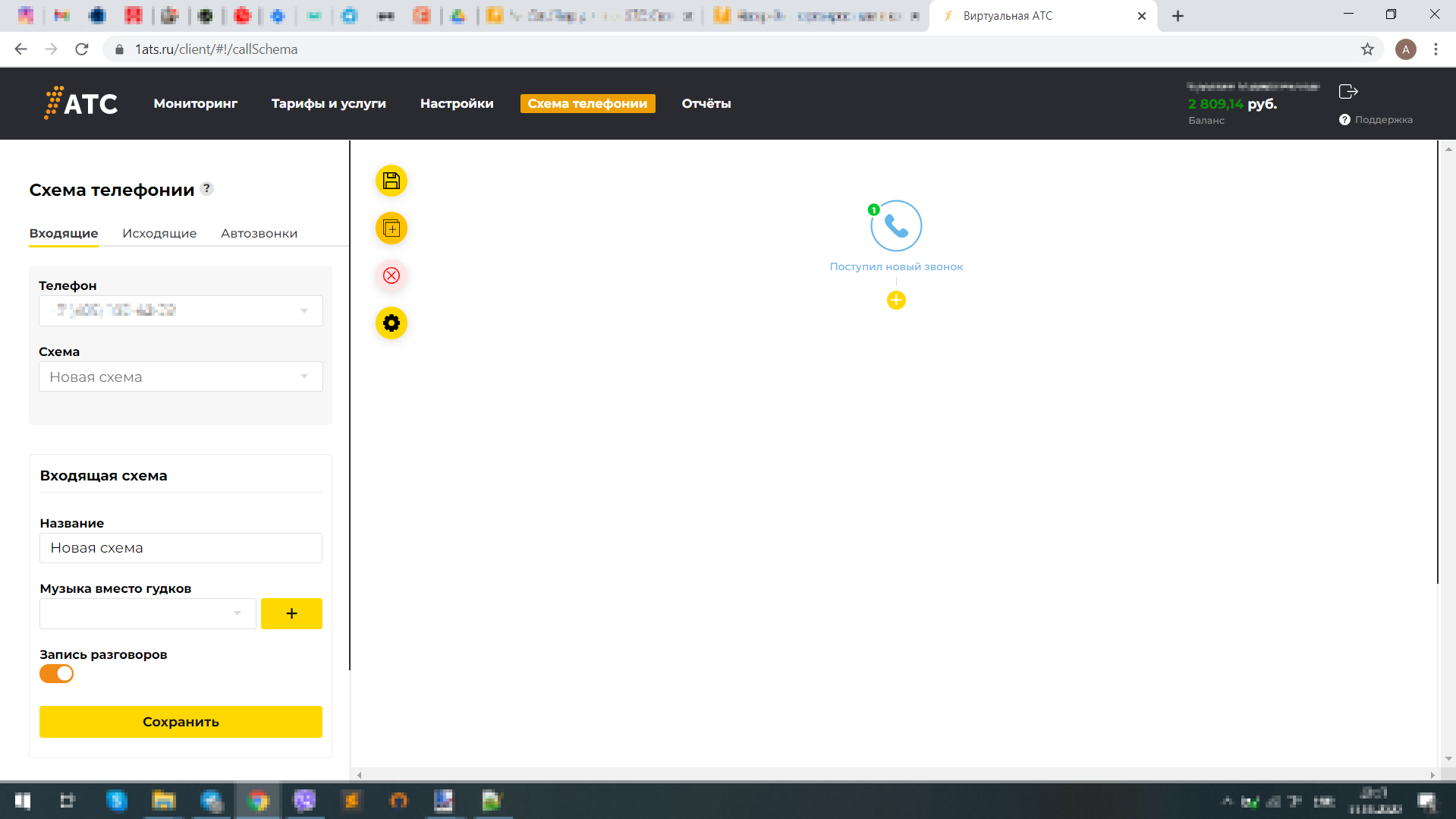 Схема телефонии. Переадресация звонков