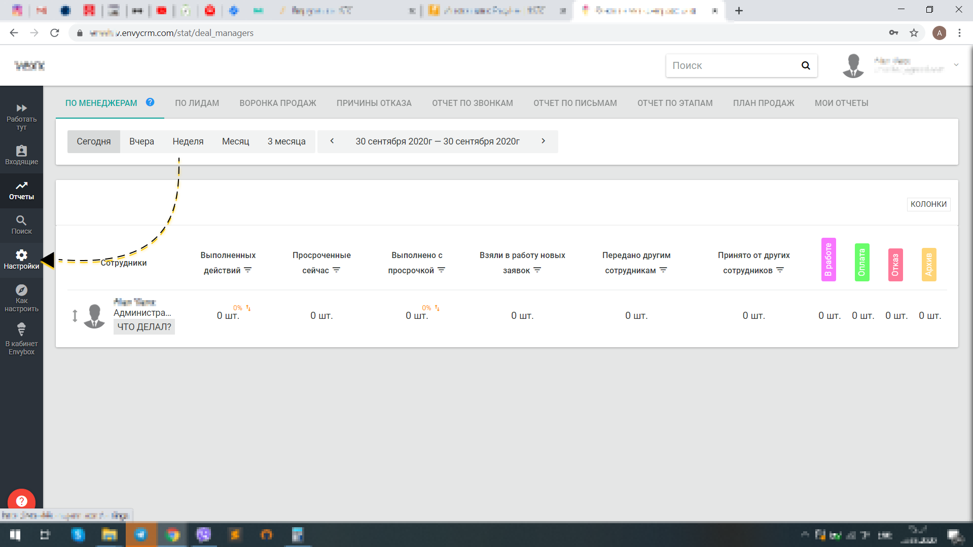 Настройки в личном кабинете Envybox Настройки в личном кабинете Envybox